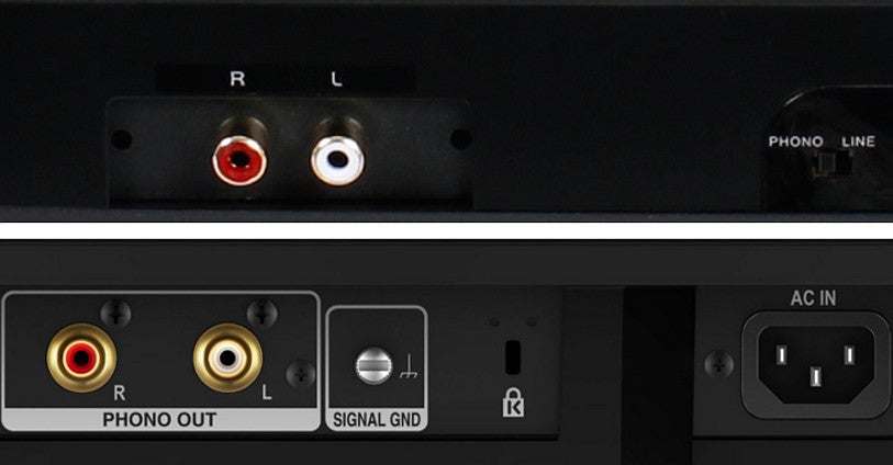 Platenspeler aansluiten op versterker of speakers