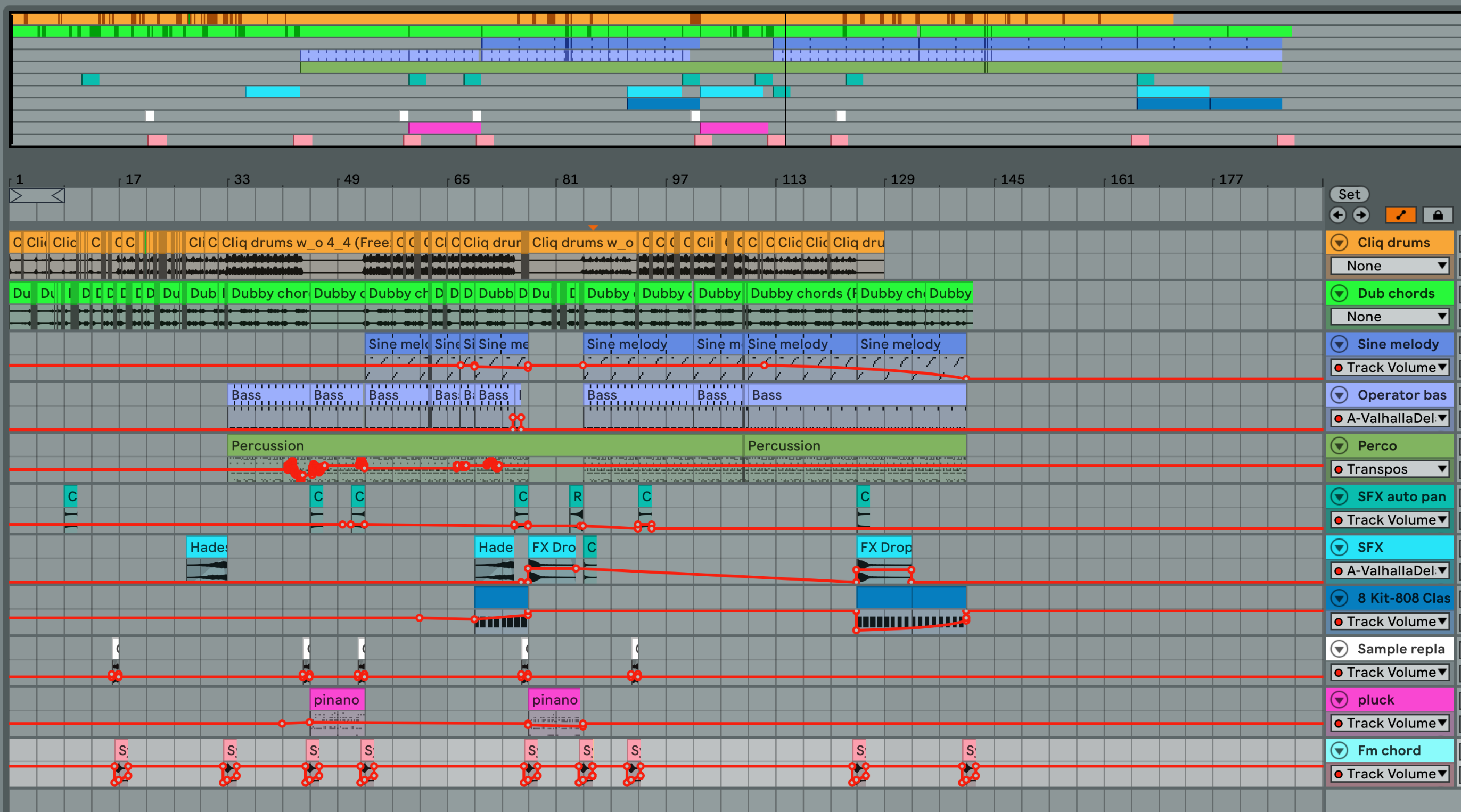 Arrangement templates in Ableton Live