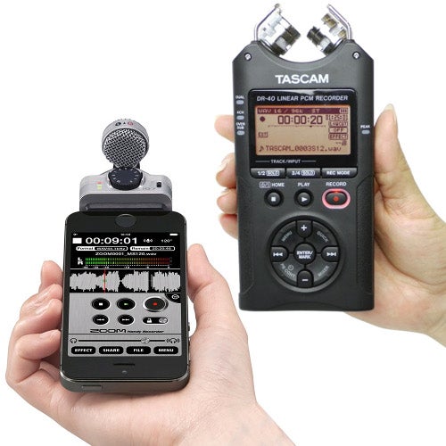 2. Hoe verschilt een Android/iOS-microfoon met een voicerecorder of fieldrecorder?